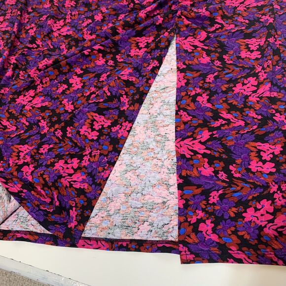 ASOS DESIGN Curve Floral Midi Skirt Ruched Front Split Plus Size 20 - Picture 4 of 11